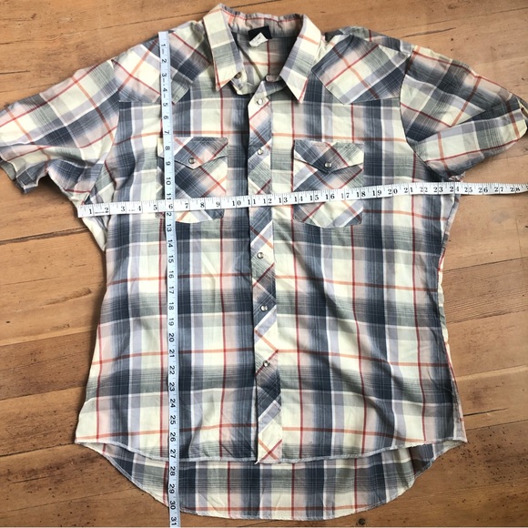 Wrangler short sleeve Pearl snap Sz XL - Picture 6 of 7